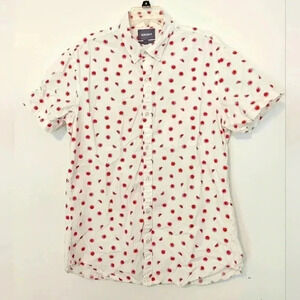 Bonobos | Watermelon Slices Print Short Sleeve Shirt Size XL Long